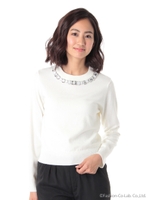 大ぶりビジューＰ／Ｏ/ホワイト