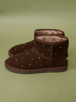 【WEB限定】スタッズムートンブーツ/ダークブラウン