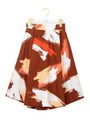 【emmi atelier】ペイントプリントタックスカート/ORG
