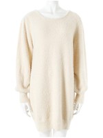 シャギーニットワンピース/ホワイト