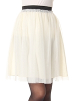 チュールゴムスカート/カーキ(180)