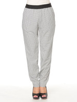 ドビーチェックイージートラウザー/オフホワイト