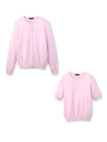 パールボタンアンサンブルニット/ピンク(072)