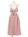 リボンマキシワンピ/Pink