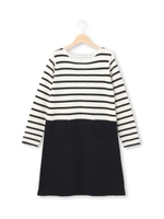 切り替えウールニットワンピース/サンドベージュ(353)