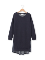 裏起毛バックストライプワンピース/グレー(512)