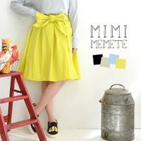 BIGリボンボリューミーフレアスカート［ミドル］