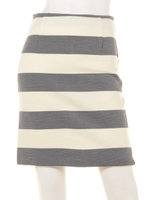 BORDER PENCIL SKIRT/GREY