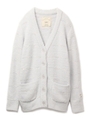 moco moco’パウダー’カラフルボーダーカーディガン/GRY