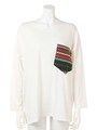 【chille anap】柄ポッケトップス/D.GRY