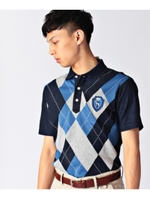 アーガイルポロシャツ/グレー(912)