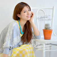 ワイドレースボーダードルマンカーディガン