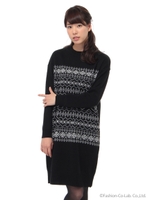 ・ジャガードニットワンピース/Light Gray