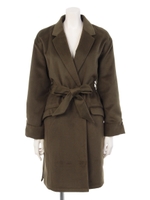 サイドスリットルーズコート/KHAKI