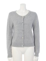 フロントMixビーズボタンカーデ/グレー