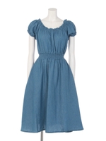 【Aunt Marie's】オフショルギャザーロングOP/LBLU