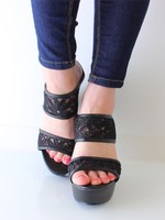 【chille anap】レースデザインサンダル/WH