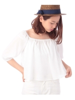 ショートオフショルプルオーバー/オフホワイト(003)