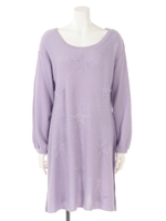 星柄ニットワンピ/ラベンダー