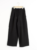 編み上げワイドパンツ/ブラック