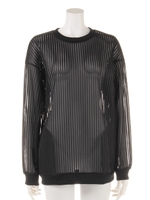 STRIPE MESH TOPS/ホワイト