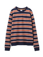 TRI-COLOR STRIPE SWEAT ZIP TOP/グリーン