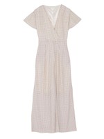 Vネックレトロオールインワン/ミックス