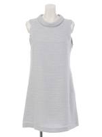 スカラスリーブツイードワンピース/ブラック