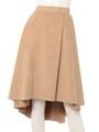 【GREED】ＤＯＵＢＬＥ　ＳＵＥＤＥ　Ｆｌａｒｅｄ　Ｓｋｉｒｔ/BEIGE