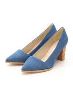 【GDS】 ポインテッドデニムパンプス/インディゴ