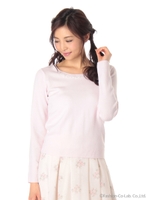 バックレースアップニット/ライトグレー