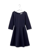 ピケ切り替えワンピース/オフホワイト(003)