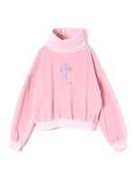 フリース刺繍TOPS/ピンク