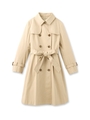 リボンベルトフレアトレンチコート/サンドベージュ(053)