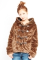FAUX FUR DUFFLE COAT/ブラウン