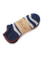 HillSide3Pパイルボーダー足下/オフホワイト(003)