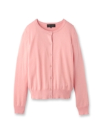 [L]ラウンドネックニットカーディガン/ベビーピンク(071)