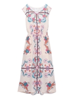 スカーフ柄ワンピース/NVY