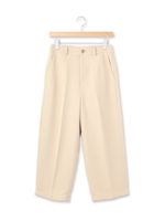 センタープレスクロップドパンツ/カーキ(027)