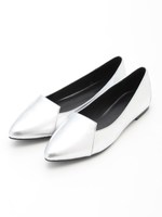 メタリックフラットシューズ/ゴールド