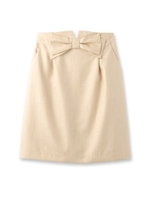 リボンブッチャースカート/ライトベージュ(051)