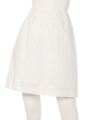 刺しゅう台形スカート/ホワイト