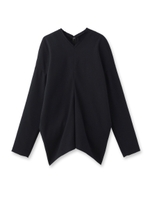 切り替えジョーゼットシャツ/グリーン(022)