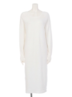 BACK CUT KNIT OP/ホワイト