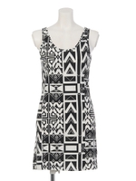 ネイティブ柄タンクOP/GRY