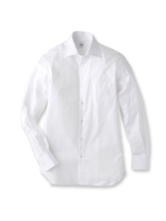 カルゼオックスストライプ ワイドカラーシャツ(J∞QUALITY)/ホワイト(001)