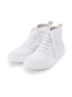 キャンバスミッドスニーカー/ホワイト(001)