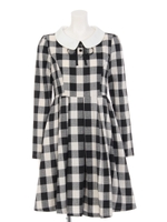 ブロックチェックドーリーOP/ブラック