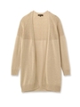 リネン混ミドルゲージロングカーディガン/オフホワイト(003)