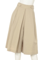 リヨセルツイルフロント釦タックスカーチョ/ベージュ